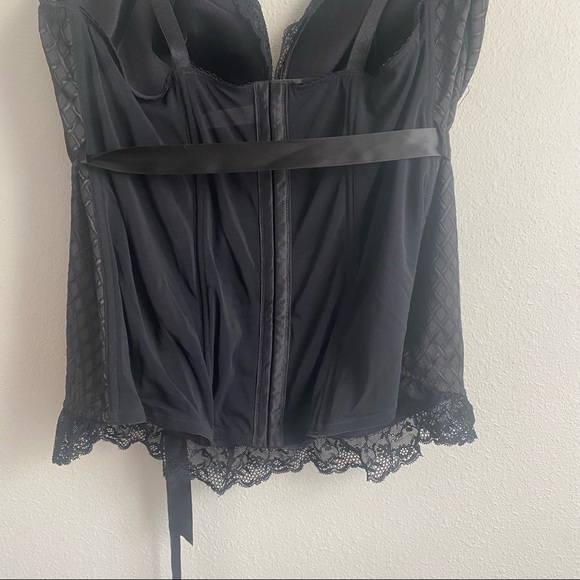 Cacique Black Lace Corset Bustier Top 26/28 - Picture 5 of 5